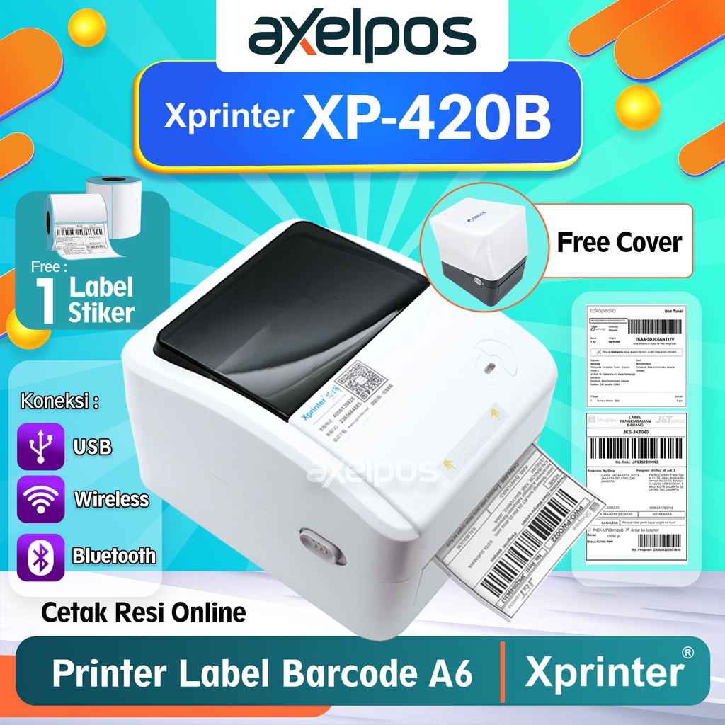 PRINTER BARCODE THERMAL LABEL XP-420B 110MM -A6 KONEKSI USB / USB - BLUETOOTH / USB - WIFI
