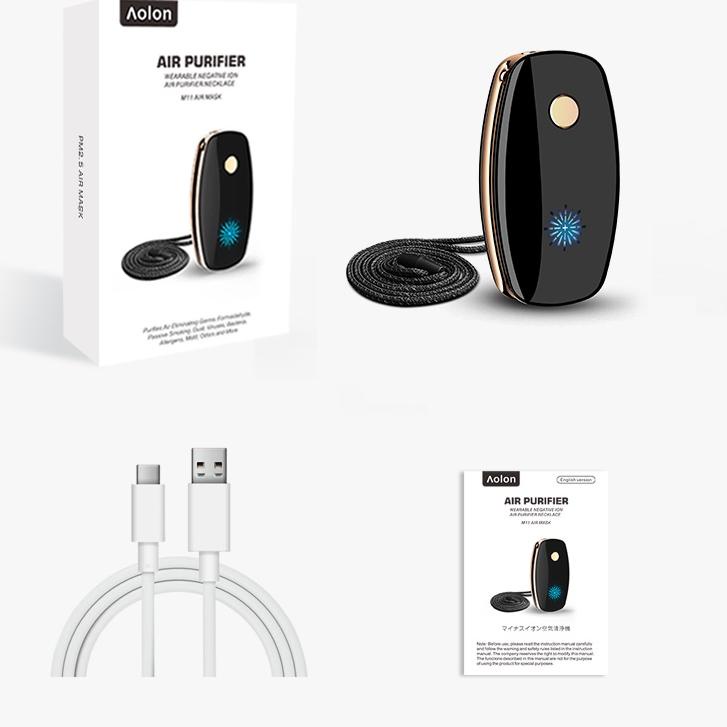 limited Edition✔️Aolon  Air Purifeir M11 200million Negative Ion Air Purifier ionizer Necklace Mini 