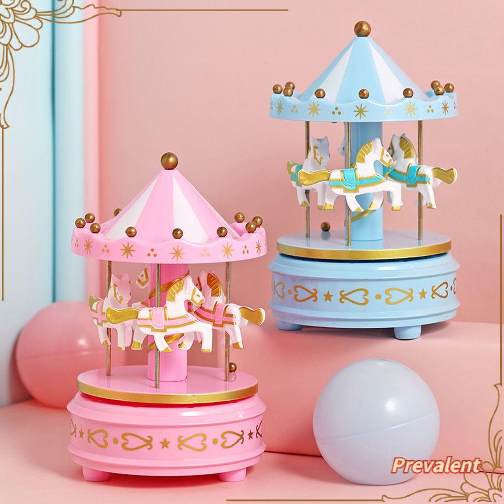 Preva Carousel Music Box Hadiah Ulang Tahun Pernikahan Mainan Anak Merry-Go-Round