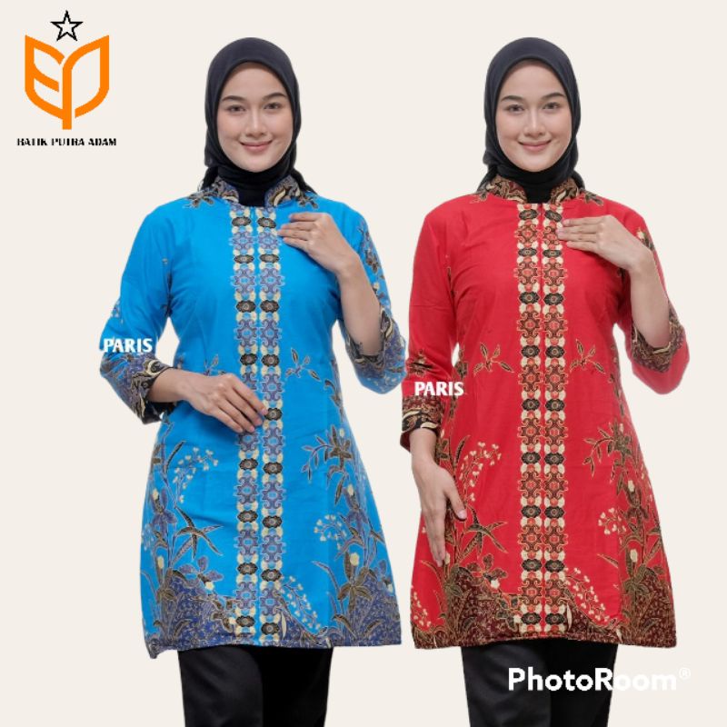 TUNIK BATIK KEKINIAN TERBARU 2023 BAJU BATIK WANITA KERJA ATASAN TUNIK BATIK TUNIK BATIK BUSUI MODER