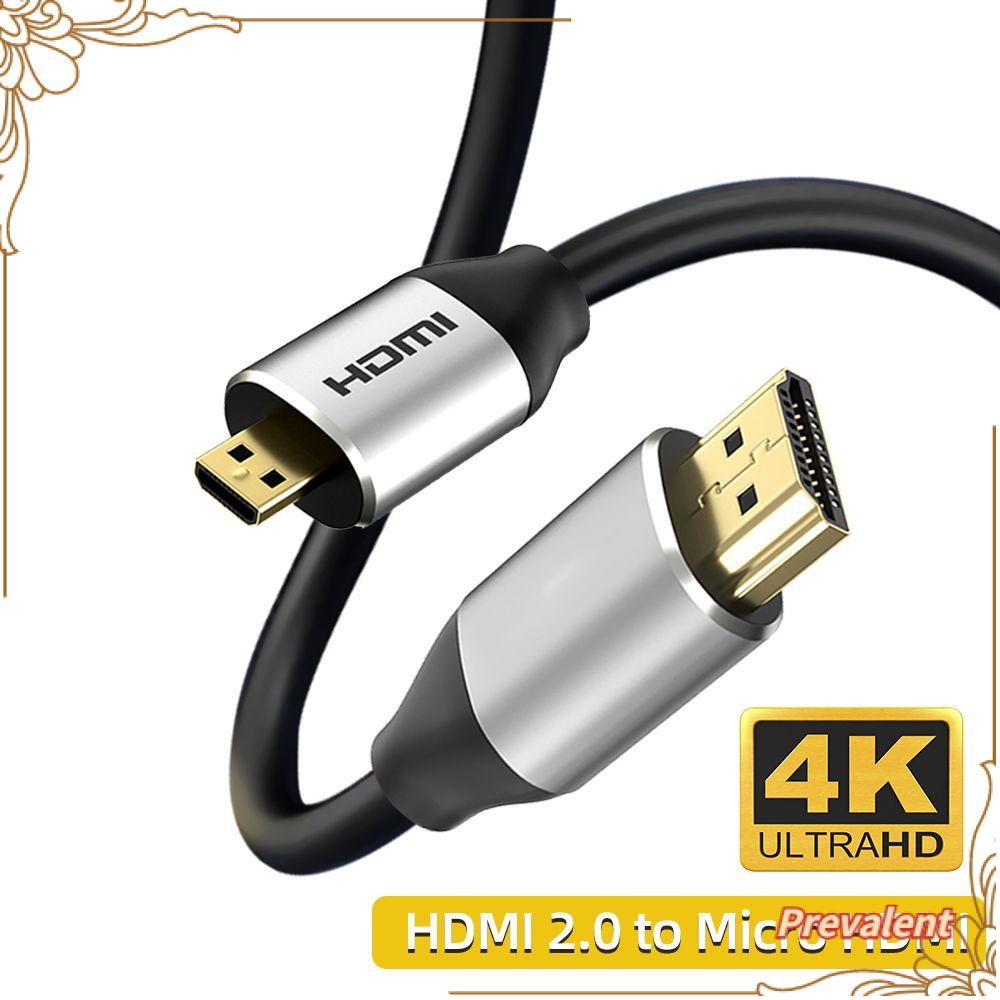 Preva Micro HDMI To HDMI Cable Kamera Proyektor Jalur Konversi Lapis Emas 2.0 4K