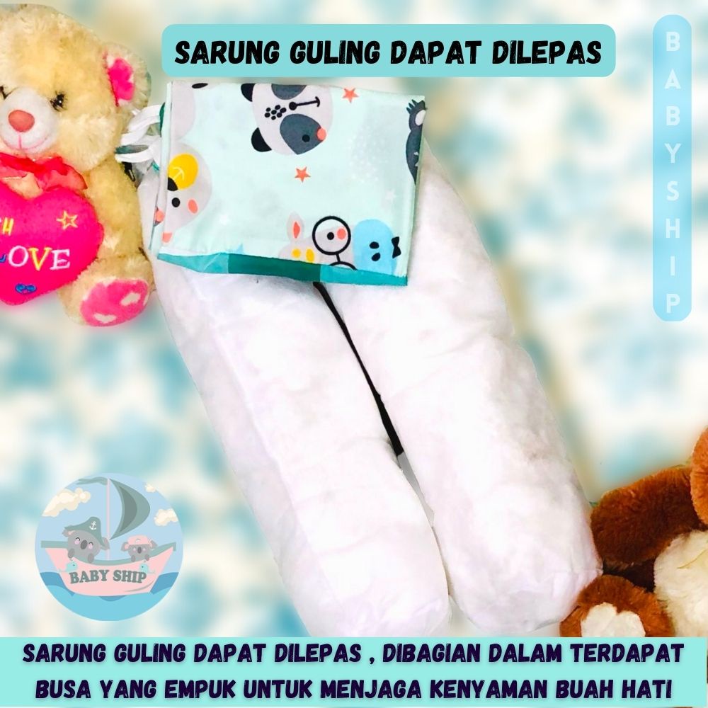 Set Bantal Guling Bayi Lebih Besar dan Banyak Kombinasi Motif / Sarung Bantal Bisa Dilepas / Free Tas Mika