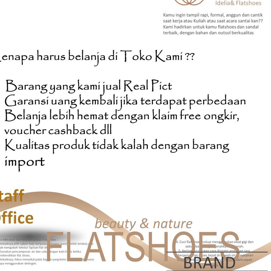 Hot Sale Flatshoes Sepatu Wanita Flat Urban Balet Original Fashion Cewek Flet Spatu Branded Keren Te