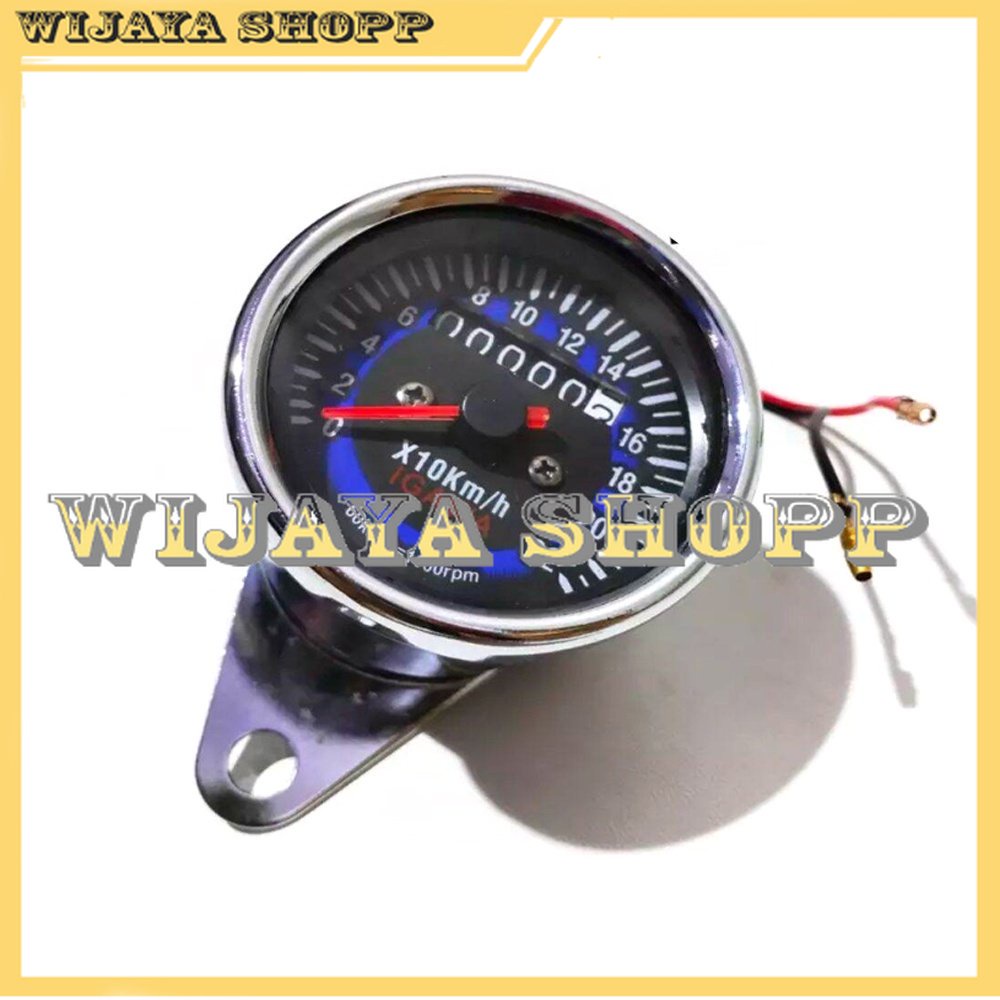 Speedometer amper bulat crome igawa - kilometer - rpm manual - rpm digital - Wijaya Maju Cell