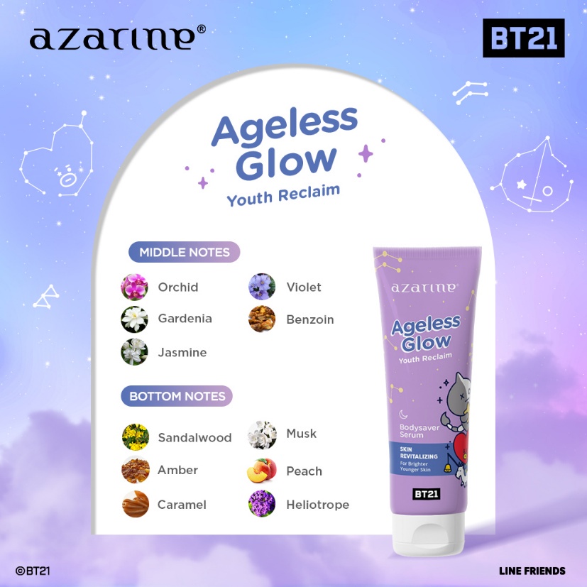 AZARINE AGELESS GLOW BODY SERUM BT21 100ML