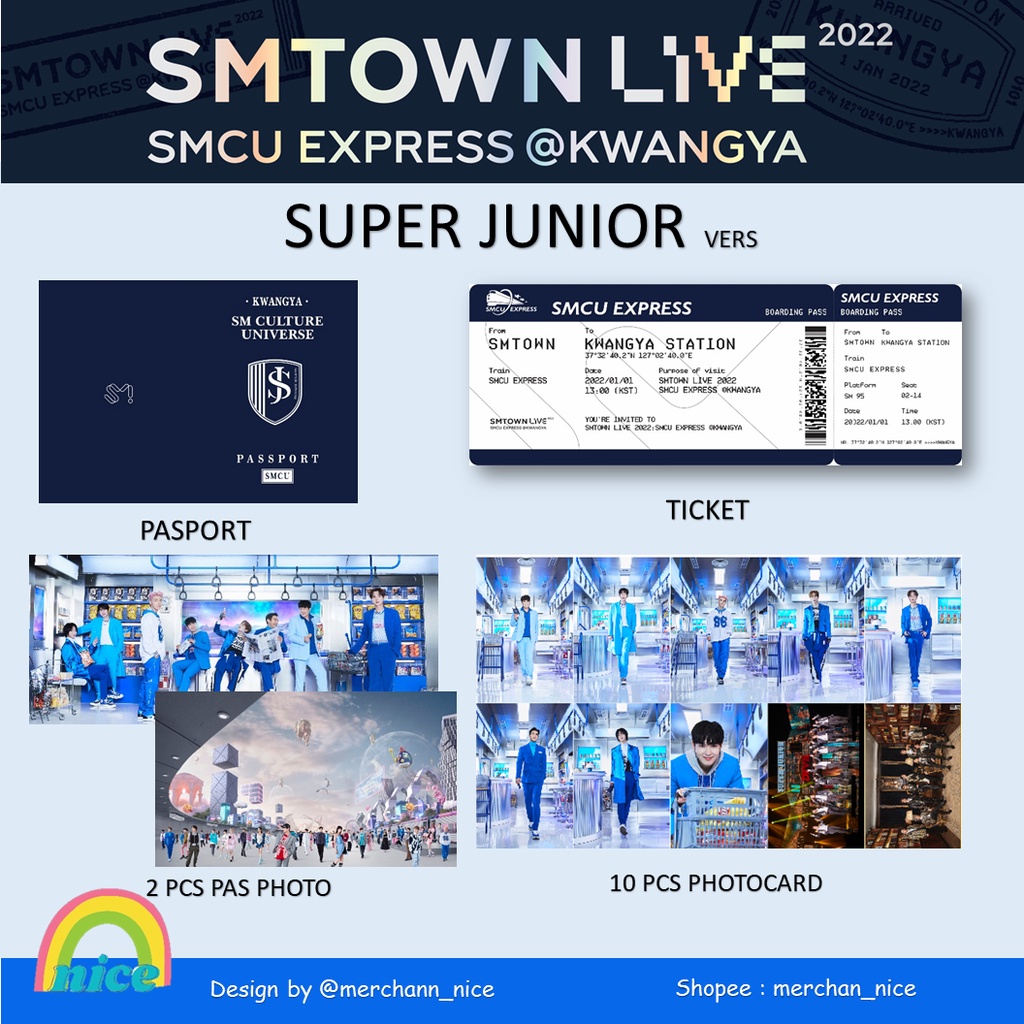 [ FANKIT TIKET SMTOWN LIVE SMCU EXPRESS 2022 ]  SUPER JUNIOR, SHINEE, SNSD, EXO, NCT 127, NCT DREAM,