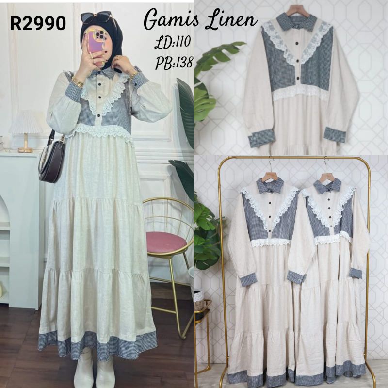 gamis linen by vns
