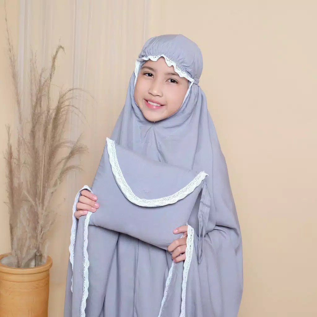 MUKENA ANAK USIA 3 SAMPAI 8 TAHUN MUKENA BALITA ALA ARTIS polos TERBARU 2021 PREMIUM MOTIF RENDA POL