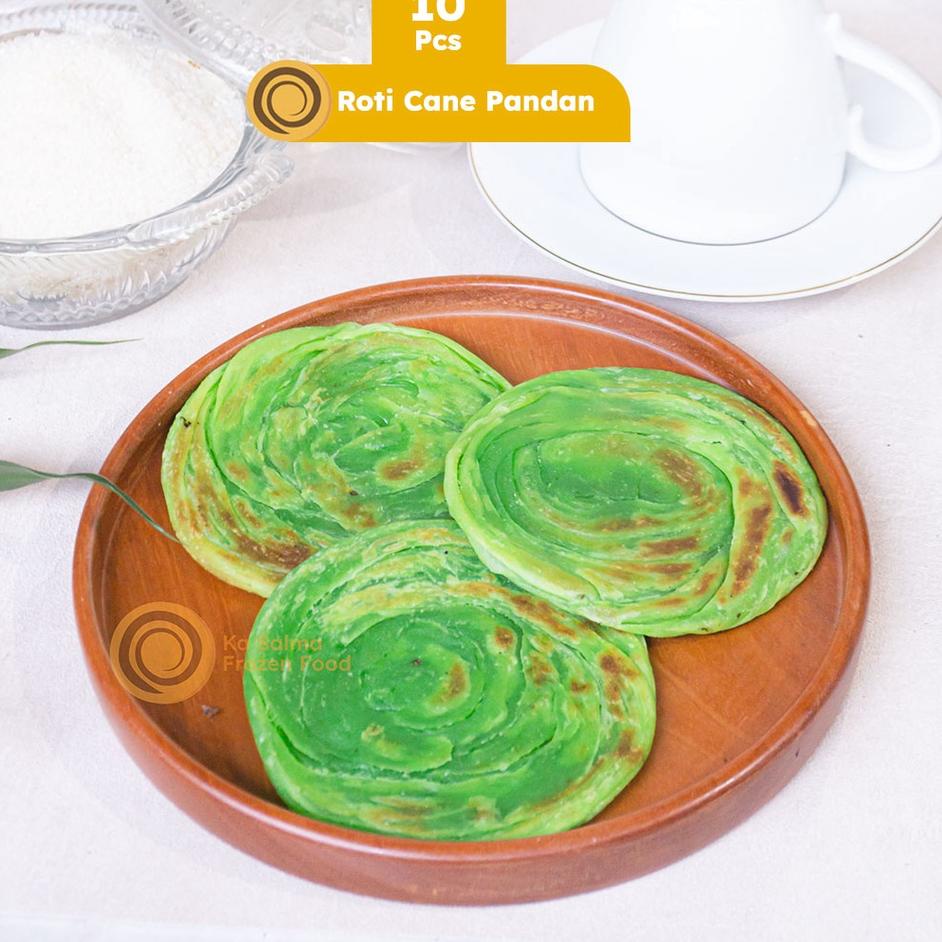 

【F⚡ASH SALE✅】 [ISI 10] Roti Cane Pandan isi 10 Pcs / Roti Canai / Roti Maryam / Roti Konde Pandan isi 10 Pcs