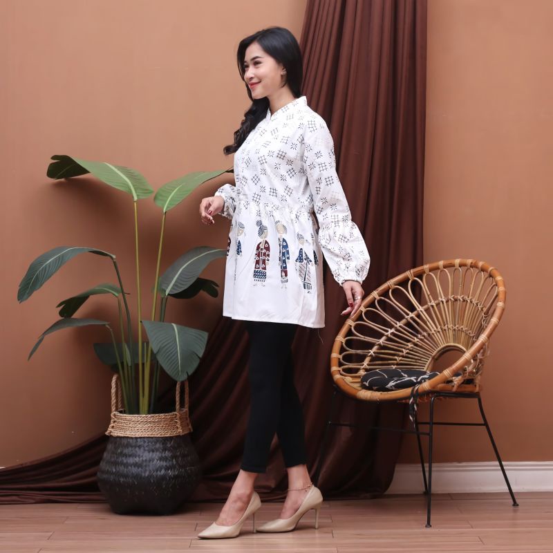 ATASAN WANITA / BLOUSE BATIK BU TEJO /  BAJU KERJA WANITA MODERN