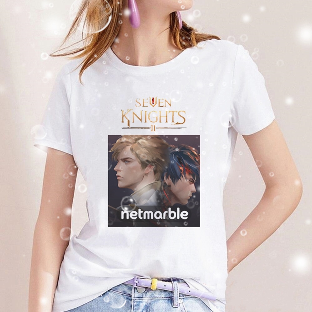 BAJU KAOS Kartun SK2 CUSTOM SATUAN FOTO GAMBAR Seven Knights 2 NAMA TULISAN KATA KATA DESAIN SENDIRI