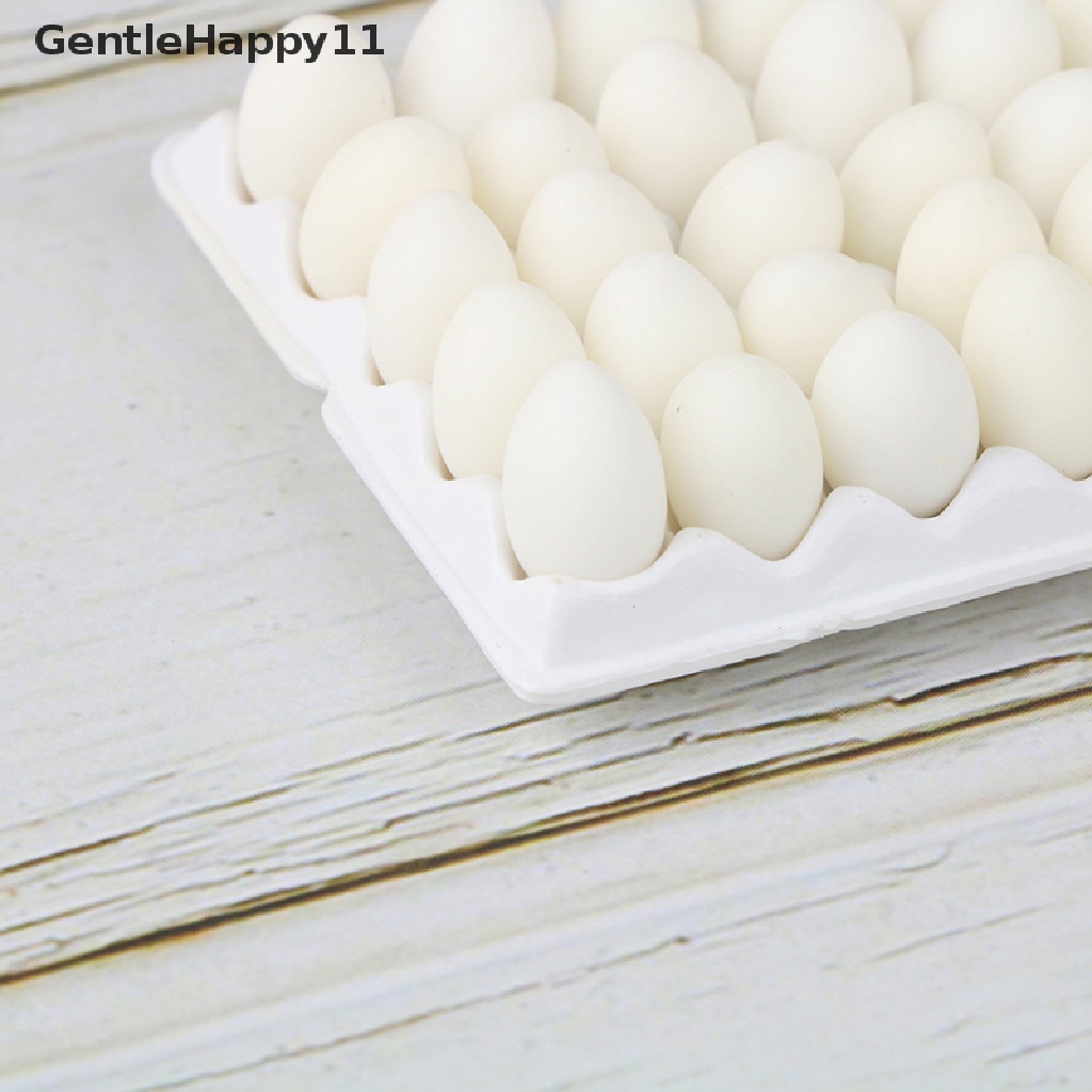 GentleHappy 1Set Dollhouse Miniature Eggs Tray Kitchen Food Model Decor DIY Accessories id