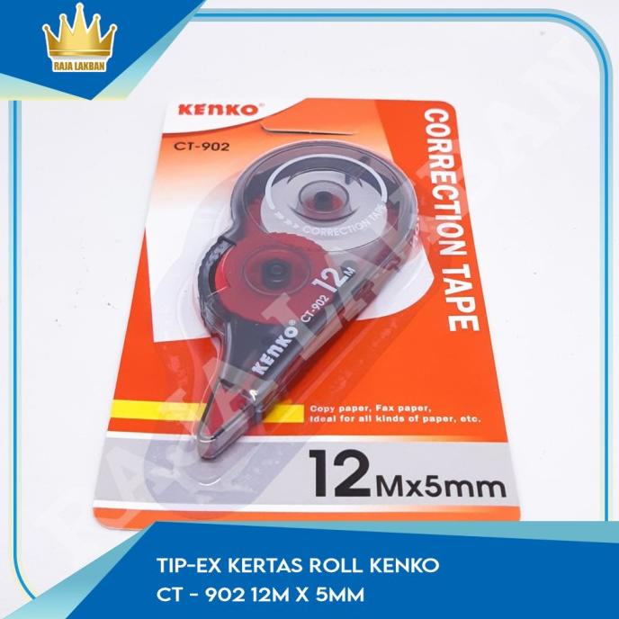 

Correction Tape / Tip-Ex Kertas Roll KENKO CT - 902 12M x 5mm