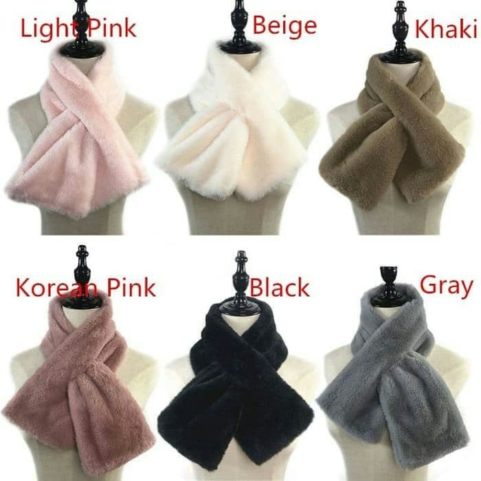 SYAL WANITA BULU SELEMBUT SUTERA MUSIM DINGIN / WINTER SCARF