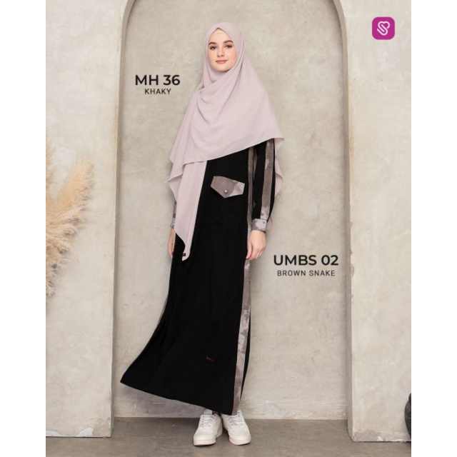 GAMIS HITAM TERBARU UMBS 02 NEW WARNA PRETTY WOMAN GAMIS POLOS ELEGAN MEWAH