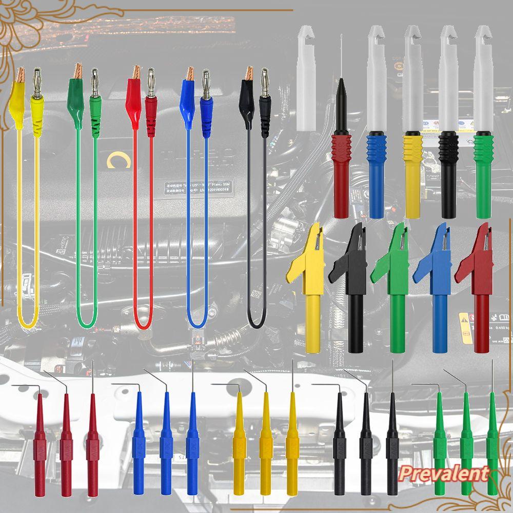 Preva Multimeter Test Lead Kit Mudah Digunakan Keamanan Plug Pisang Set Probe Tes Tergantikan