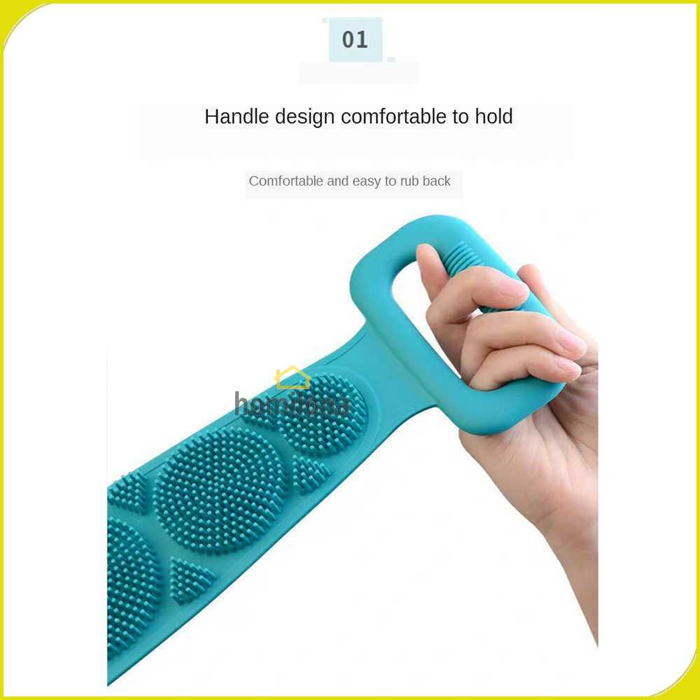 BWOHOPS Alat Bantu Mandi Sikat Punggung Silicone Scrub Brush - BW60