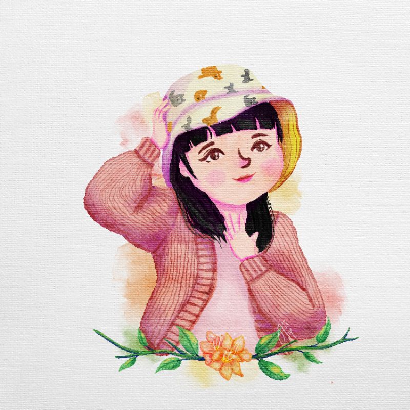 Ilustrasi Portrait untuk Kado Wisuda, Foto Keluarga, Foto Anak