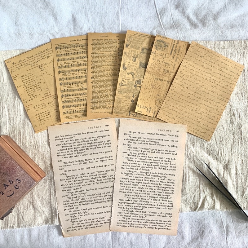 

Old Paper Set/ Vintage Paper/Kertas Lama untuk hiasan Jurnal/ Bujo Set