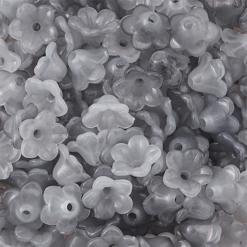 12x7mm Akrilik Warna Campur Windbell Morning Glory Flowers Beads Charms Untuk DIY Anting Gelang Gantungan Kunci Kerajinan Membuat Perhiasan