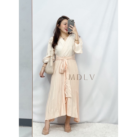 MDLV ~ 58500# Shelomita Asymmetrical Wrap Dress Premium Import