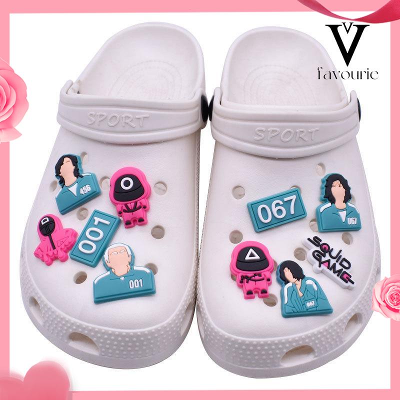 CODSquid Game Crocs Jibbitz Pesona Sepatu untuk Crocs Aksesoris Shoe Gesper Crocs Pin  sandal Lubang Sepatu decorate accessories-FA