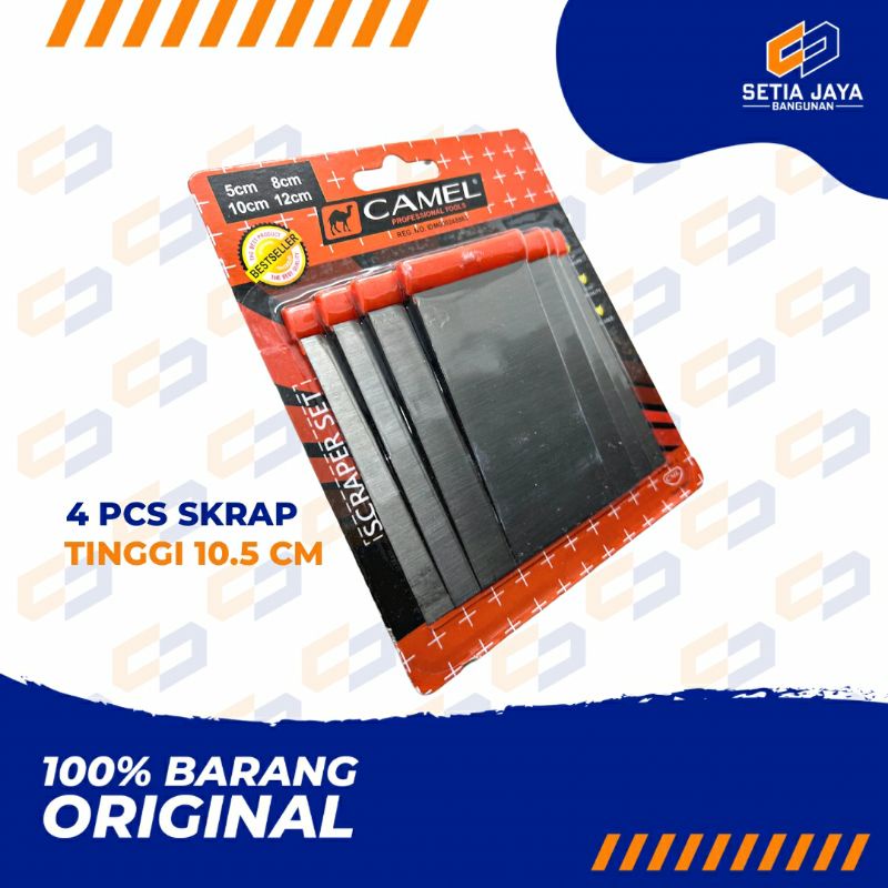 Kape Set / Skrap / Scraper / Dempul Camel 4 In 1