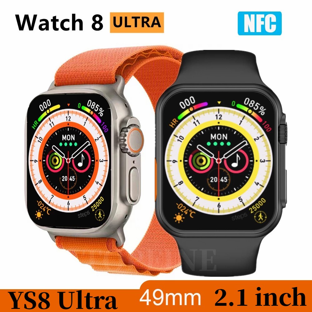 GARANSI✅Original YS8 Ultra Smart Watch 49MM Series 8 NFC 2 GAMES Siri Ai Voice Assistant Body Temperature Monitor Bluetooth Call iwo Smartwatch