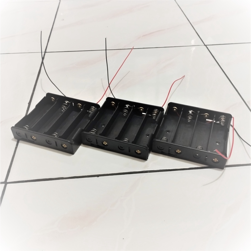 Lithium Ion 18650 Box 4x / 4 Slot 4s 16.8V Battery Holder Seri Case / Casing