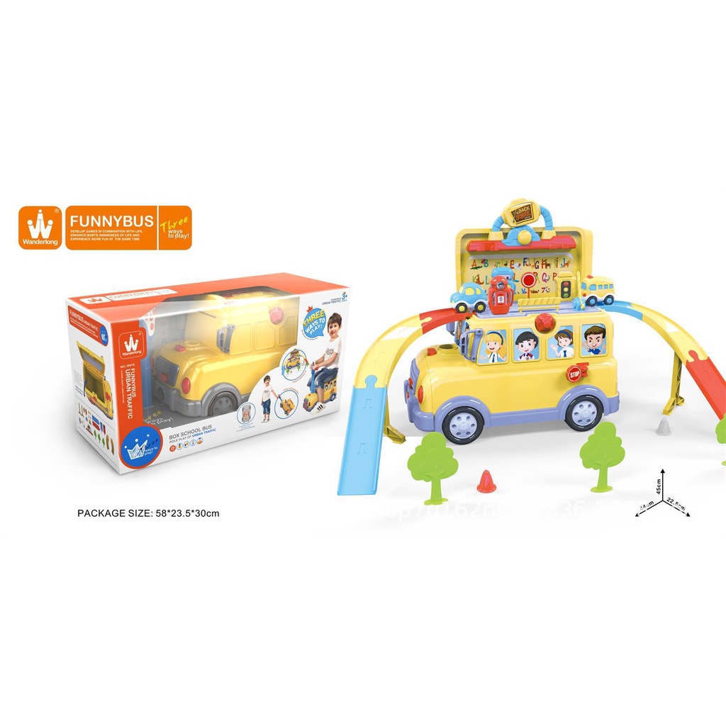 Funny Bus Urban Traffic Mainan 3 in 1 Bus Anak