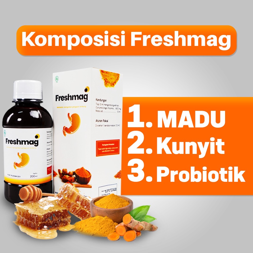 Freshmag – Fresmag Presmag Presmah Madu Herbal 3x Lebih Efektif Atasi Masalah Asam Lambung GERD Infeksi Pada Lambung Terapi Penyembuhan Maag Perkuat Organ Pencernaan Keluarkan Racun Dalam Perut