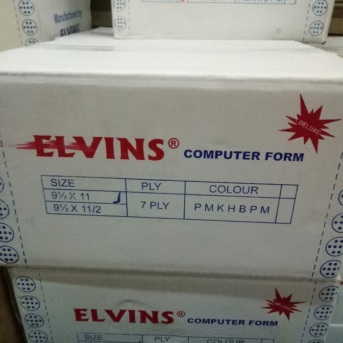 

ELVINS CONTINIUS FORM 9 1/2 X 11 7PLY NCR WARNA