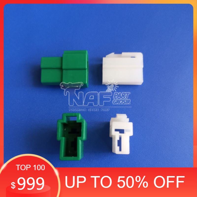 SOKET 2 PIN BESAR SET FEMALE MALE MOTOR MOBIL NILON