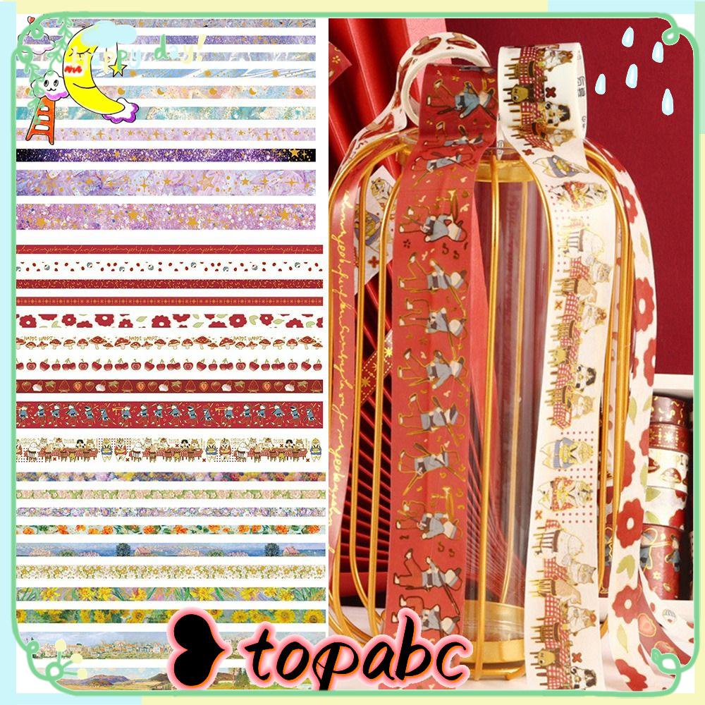 Top 60Rolls/Set Washi Tape Sastra Kualitas Tinggi Scrapbooking Kecil Segar Kreatif Alat Tulis INS DIY Bahan