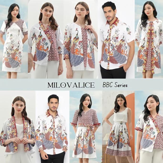 Set Batik Modern / Baju Batik Couple Kondangan / Seragam Kantor - BBC