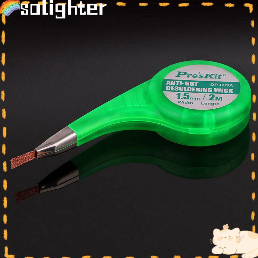 Solighter Desoldering Wick Braid Vacuum Flux Repair Dispenser Solder Sumbu Kawat