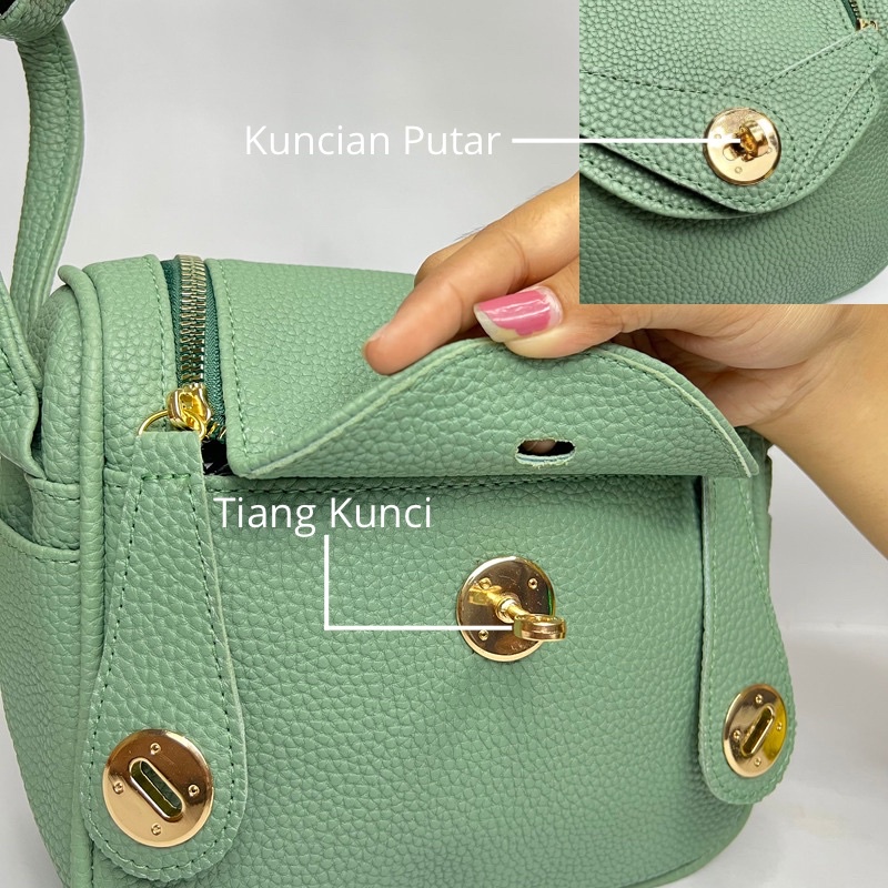 Tas Selempang Wanita Papirut Party Sling Bag Tali Panjang Kulit Jeruk Sintetis Bisa Cod