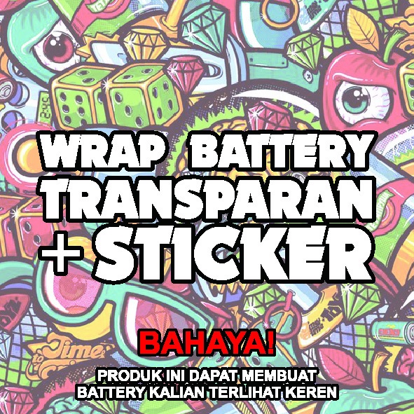 STIKER + WRAP BATERAI TRANSPARAN