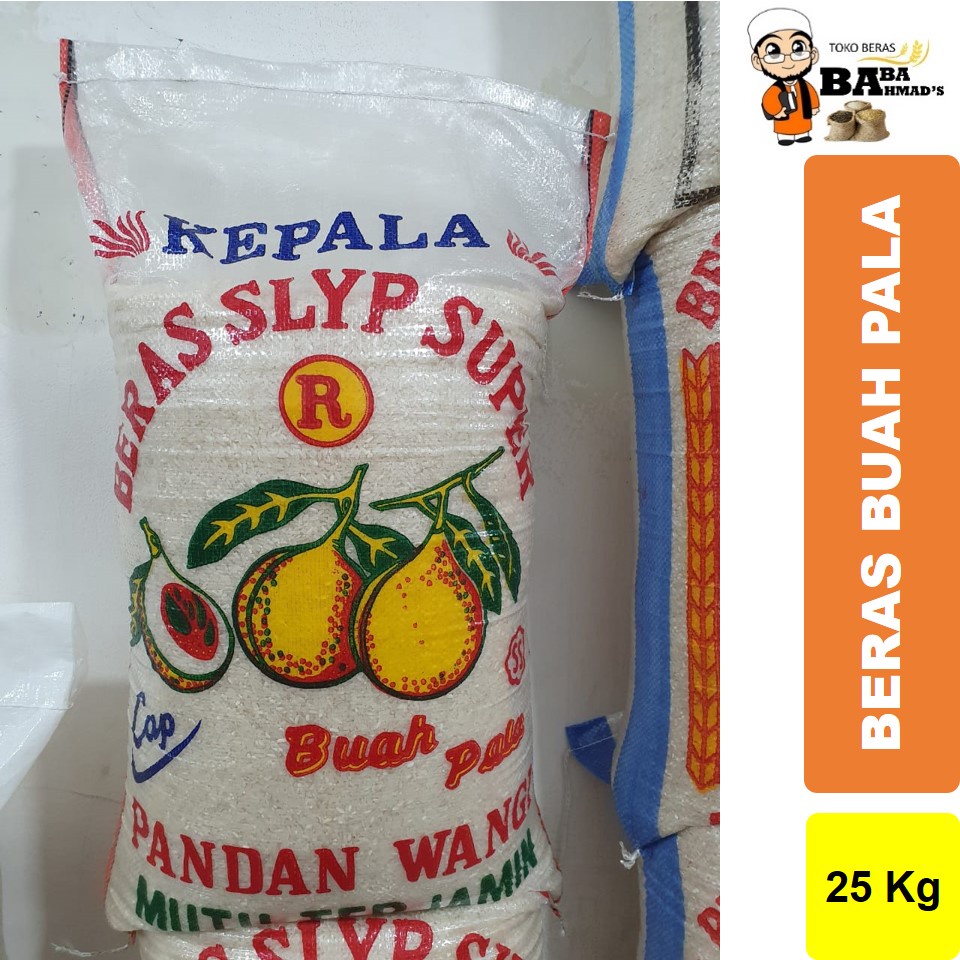 

Beras BUAH PALA Pandan Wangi Kepala Slyp Super - 25KG