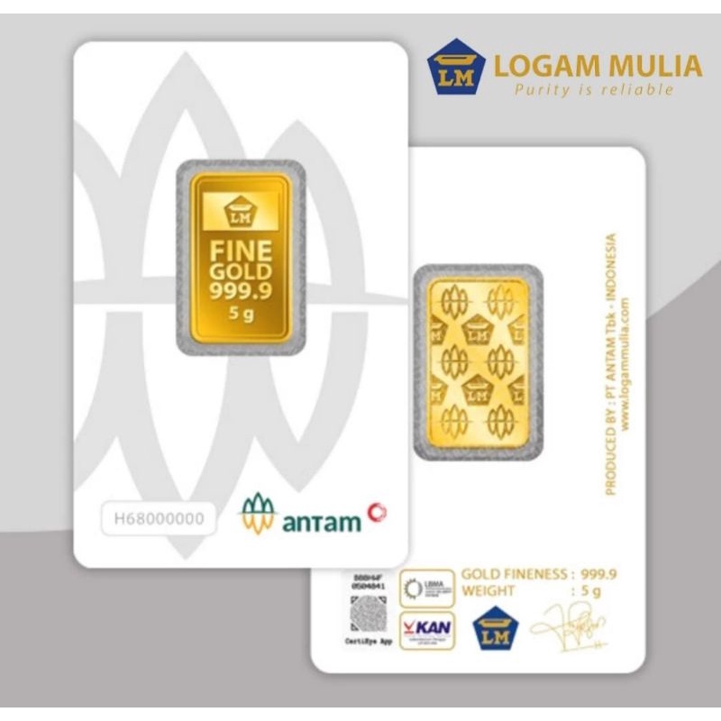 LM Emas Antam 5gr 5gram 2020/2021 Redmark Certieye Certicard