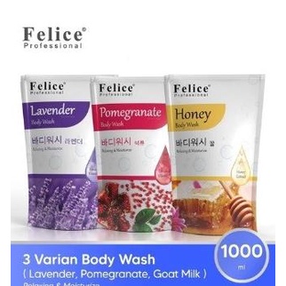 PROMO SERU (BISA COD) FELICE Body Wash Moisturizer 1000ml/ TERLARIS TERPERCAYA ORIGINAL ASLI