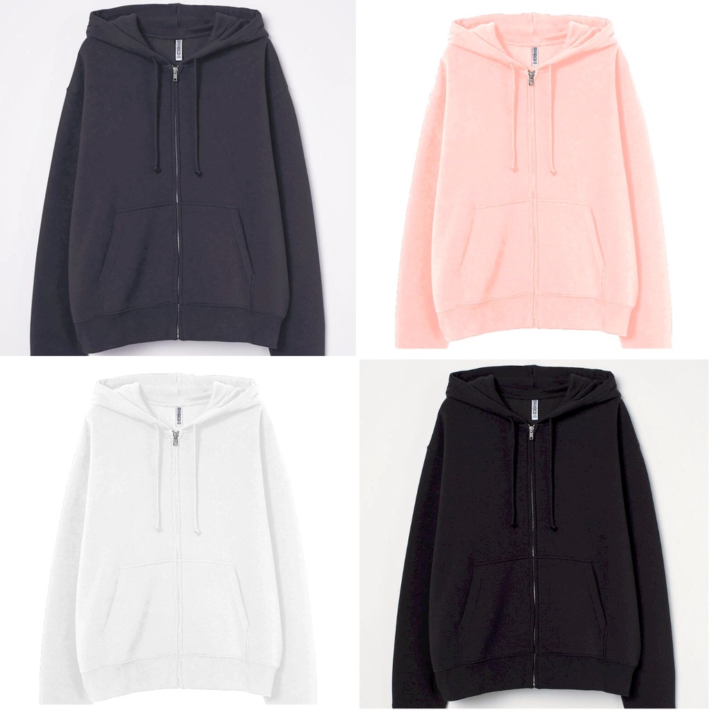JAKET ZIPPER PULLOVER BASIC SWEATER  HOODIE COLOUR