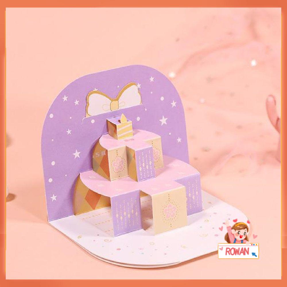 R-flower Pop Up Valentine Day Birthday Wedding Wishing Card Kartu Ucapan