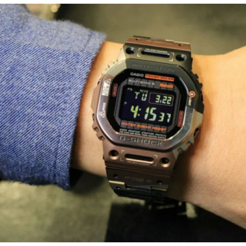 casio G-SHOCK GMW-B5000TVB-1DR gshock Titanium bluetooth  tough solar GMWB5000