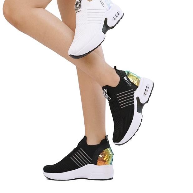 Harga Termuraah DNY Sepatu Putih Wanita Import Sepatu Cewek Sneakers Tinggi Terbaru 0090