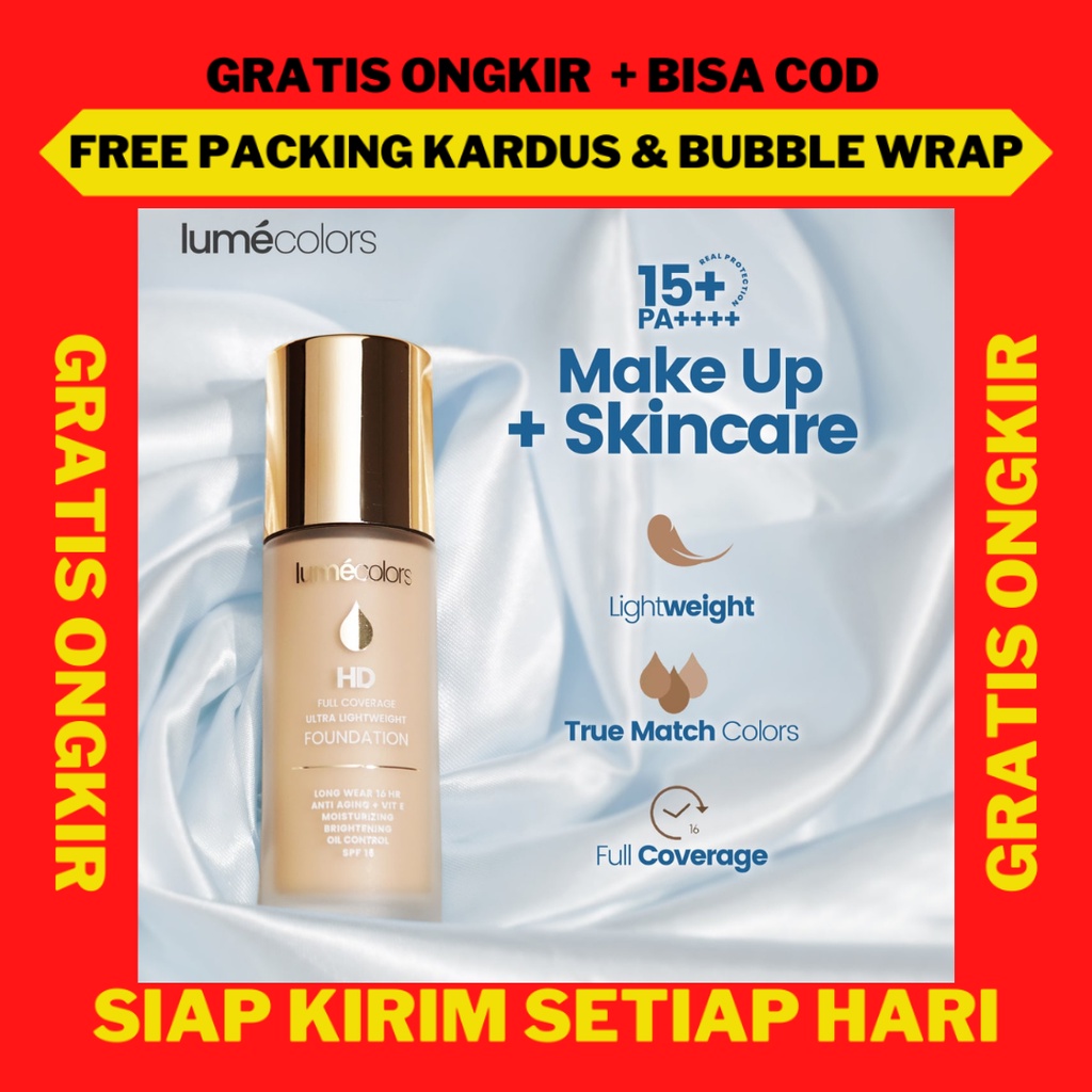Foundation Lumecolors HD Full Coverage ORI Original Jar Preloved, Alas Bedak Lumecolors Fundation Fo