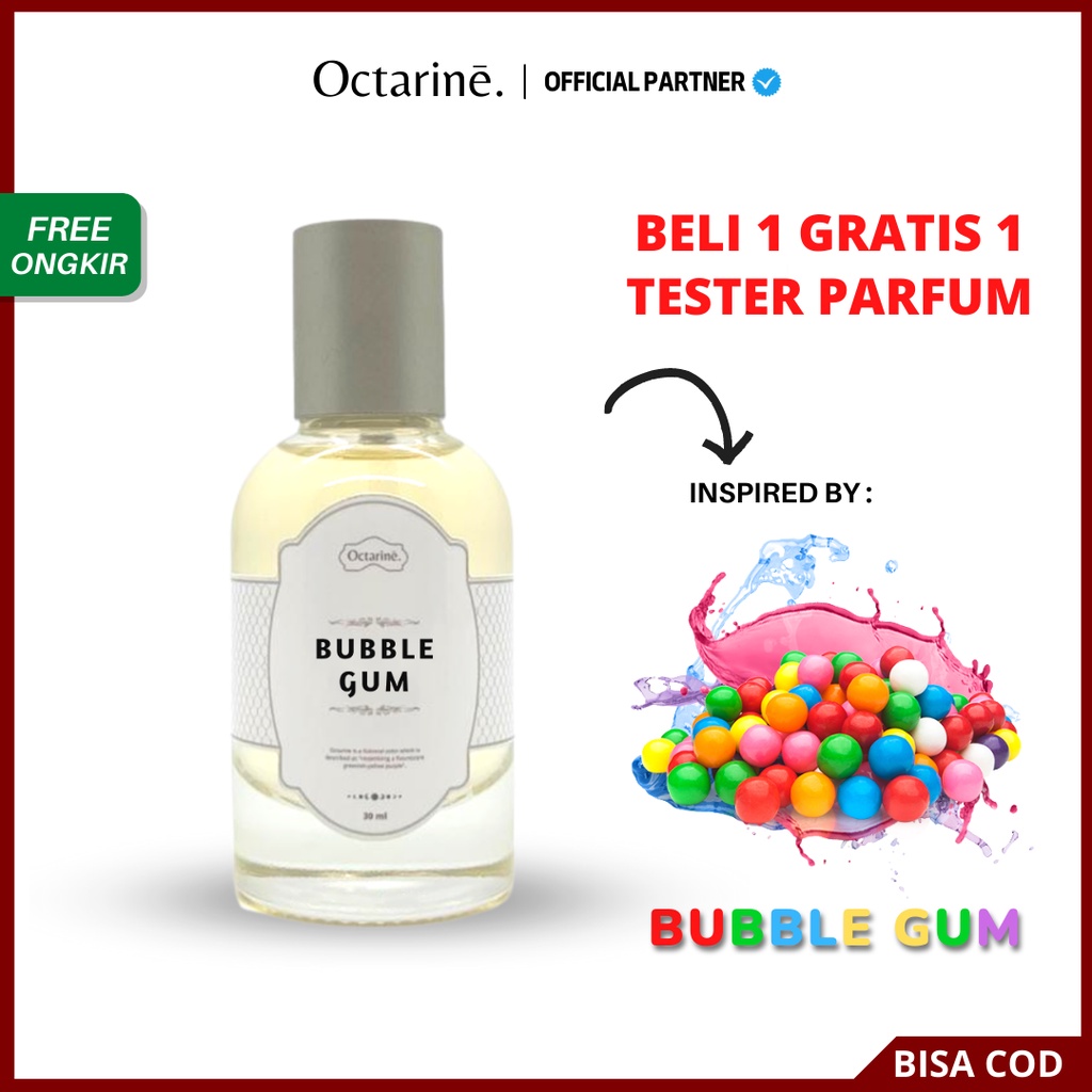 Parfum Wanita Pria Tahan Lama Aroma Permen Karet Manis Unik by Octarine - Inspired by BUBBLE GUM | Parfume Farfum Perfume Minyak Wangi Cewek Cowok Murah Original