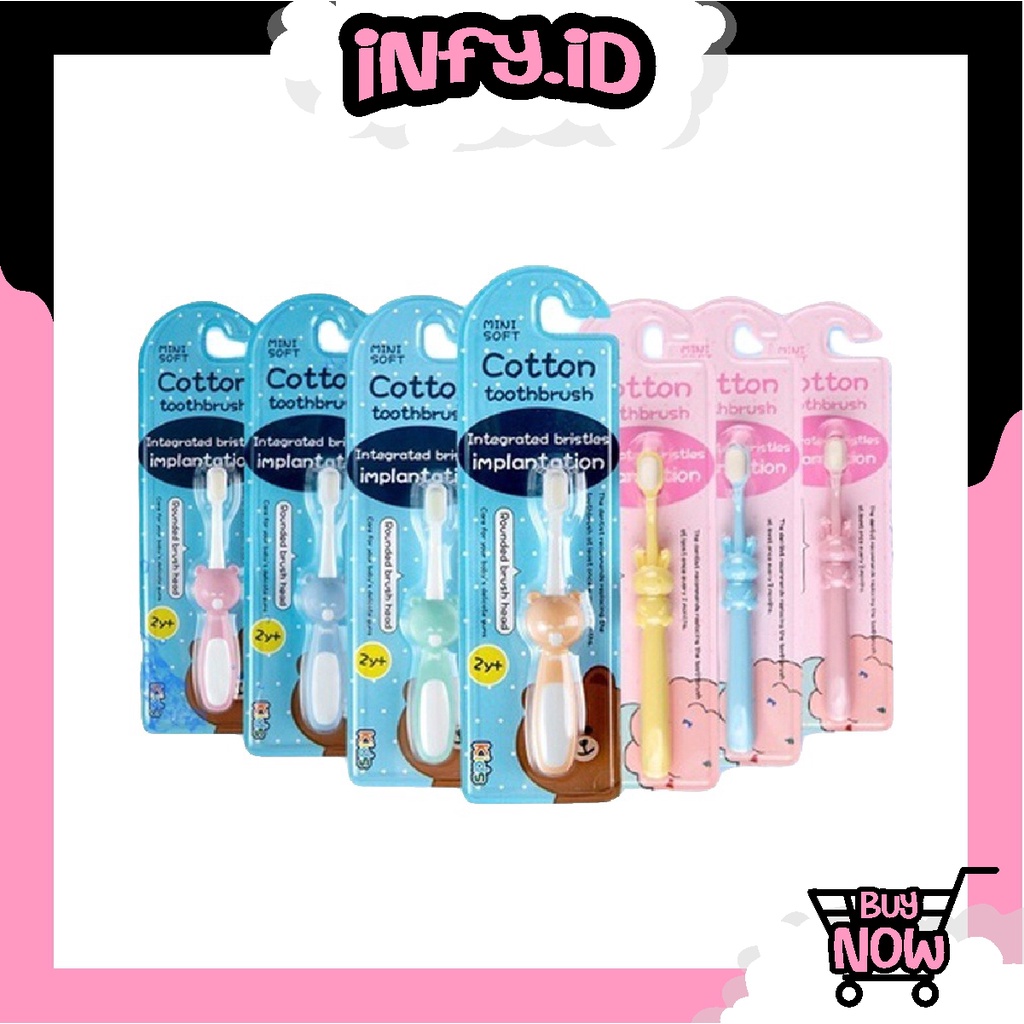 INFY - SIKAT GIGI BAYI ANAK Training Toothbrush Kids 1 tahun Karakter Panda Silicon Lembut Bulu Halus Import R576 R849