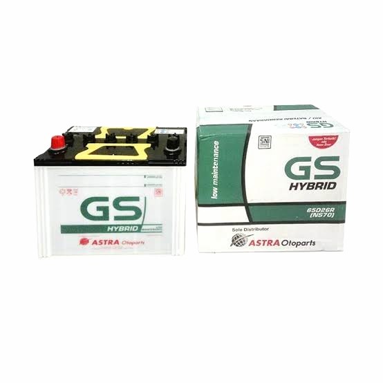 AKI Basah GS HYBRID NS70 65A ORIGINAL 100%