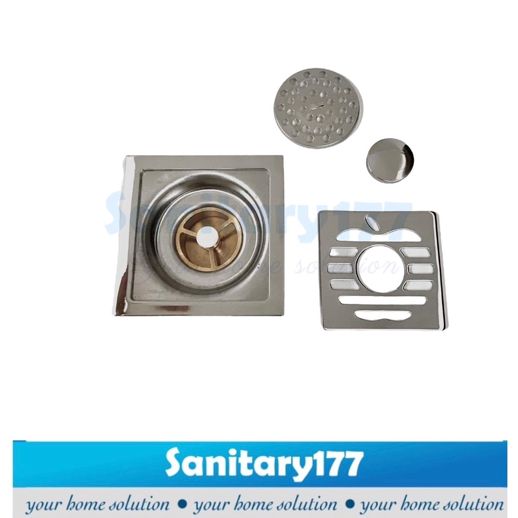 Saringan got stainless selang buangan air mesin cuci apel Kd16 -floor drain anti bau kecoa  tebal murah pembuangan air kamar mandi
